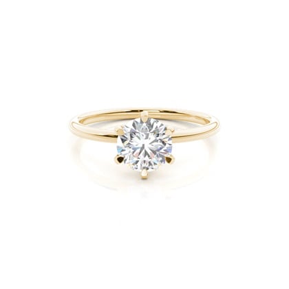 Prong Setting Plain Engagement Ring