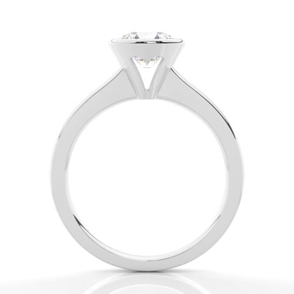 Full Bezel Setting Thin Engagement Ring – alternate view
