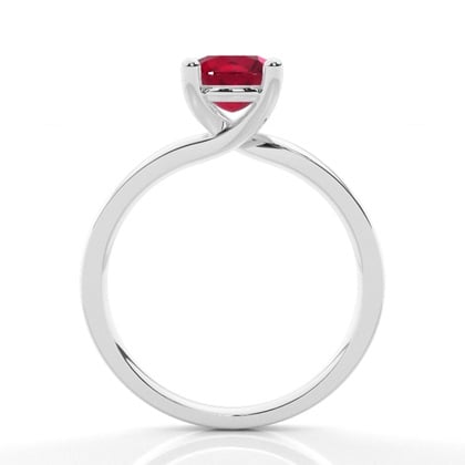 Round Prong Setting Ruby Engagement Ring – alternate view
