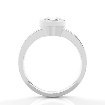 Full Bezel Setting Large Engagement Ring – alternate view