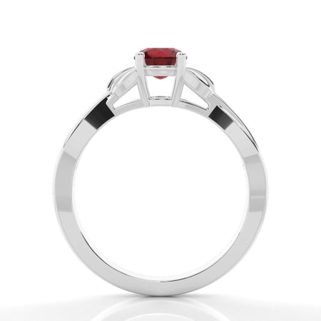 Prong Setting Round Ruby Solitaire Ring – alternate view