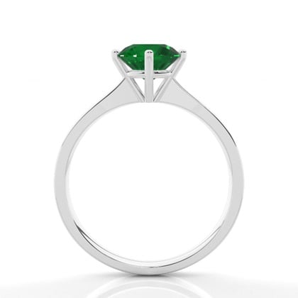 Round Emerald Engagement Ring – alternate view