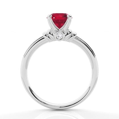 Round Ruby Engagement Ring – alternate view