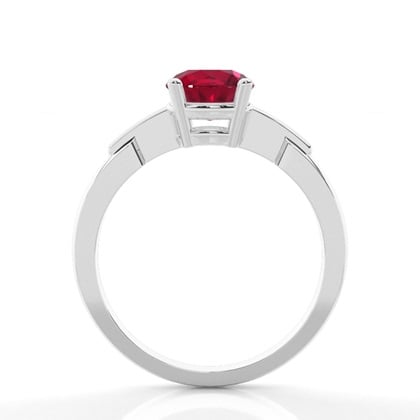 Round One Stone Ruby Engagement Ring – alternate view