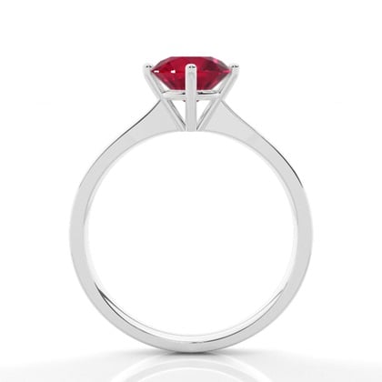 Round Ruby Engagement Ring – alternate view