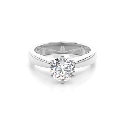 6 Prong Setting Large Engagement Ring