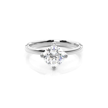 4 Prong Setting Plain Engagement Ring