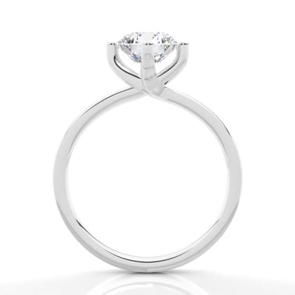 4 Prong Setting Plain Engagement Ring – alternate view