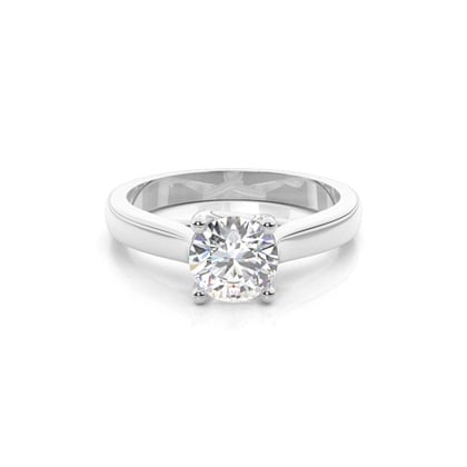 4 Prong Setting Plain Engagement Ring