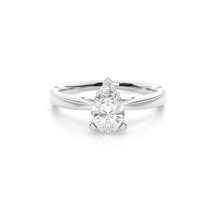 3 Prong Setting Plain Engagement Ring