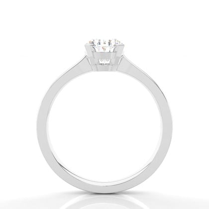 4 Prong Setting Plain Engagement Ring – alternate view