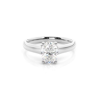 4 Prong Setting Plain Engagement Ring