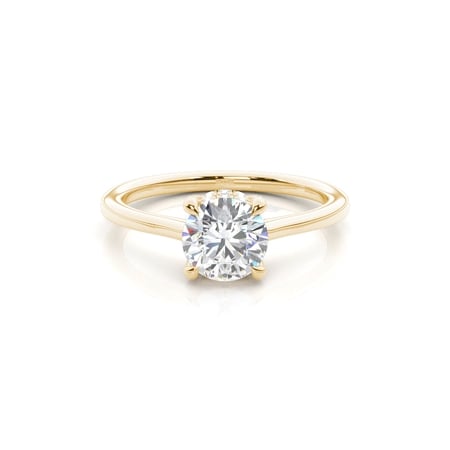 Layered Hidden Halo Diamond Accent Engagement Ring