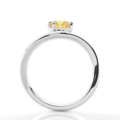Horizontal East- West Yellow Diamond Engagement Ring – alternate view