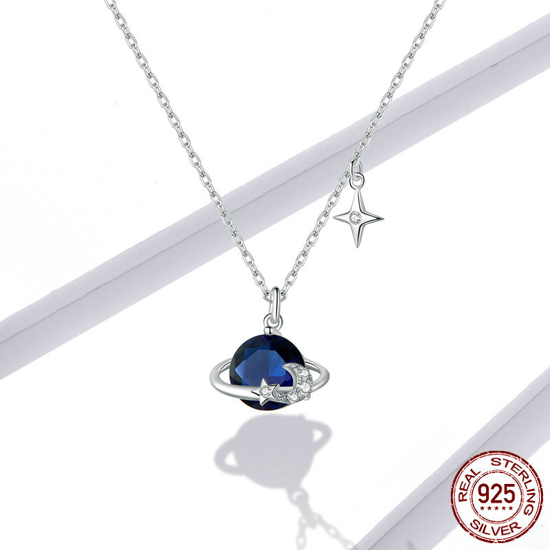 S925 Sterling Silver Starry Sky Pendant Necklace – photo 2 – Avaiya Gems