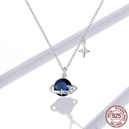 S925 Sterling Silver Starry Sky Pendant Necklace – photo 2 – Avaiya Gems
