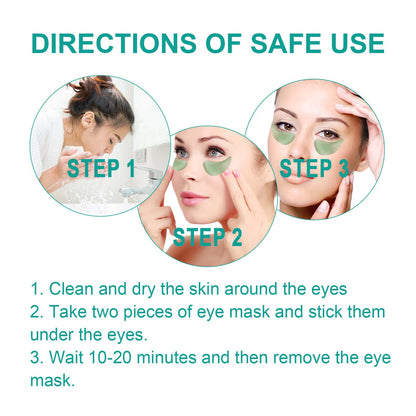 Chlorella Vera Hydrogel Eye Mask, Moisturizing Desalination Eye Grain Compact Fine Grain Soft Ski... – photo 7 – Avaiya Gems