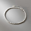 S925 sterling silver irregular broken silver simple bracelet