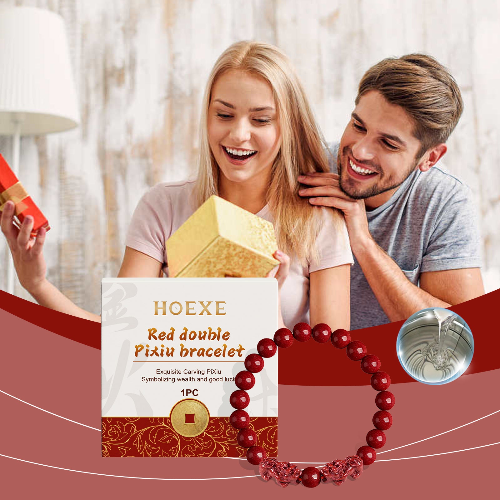 Red Double Pixiu Hand String Design Sense Bracelet Men And Women Universal Couple Hand Ornaments ... – Avaiya Gems