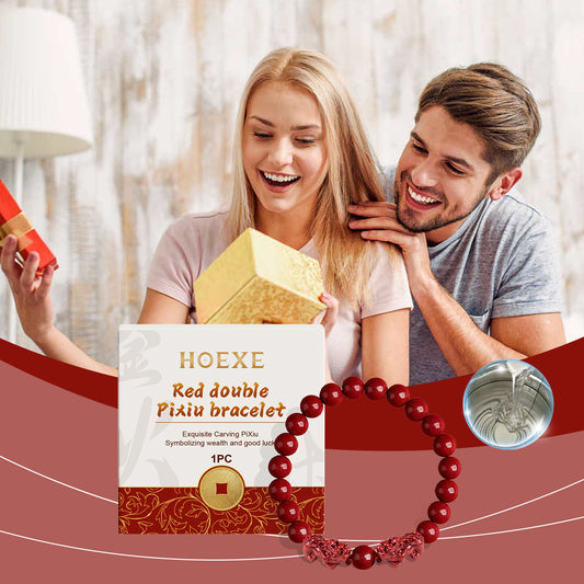 Red Double Pixiu Hand String Design Sense Bracelet Men And Women Universal Couple Hand Ornaments ... – Avaiya Gems