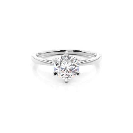 Prong Setting Plain Engagement Ring