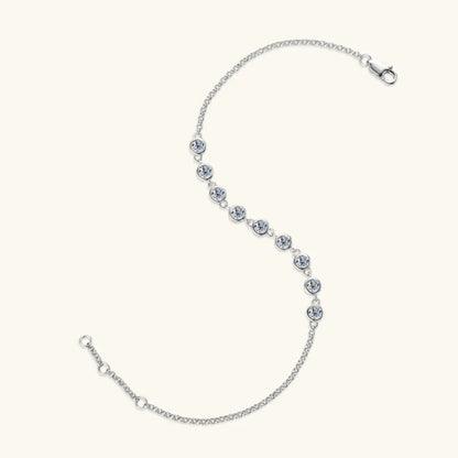 Inlaid Moissanite 925 Sterling Silver Bracelet – photo 7 – Avaiya Gems