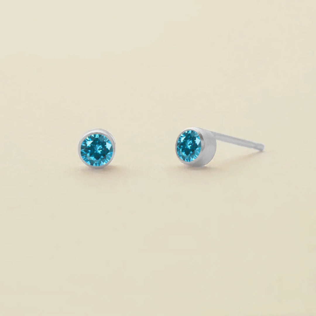 Birthstone Stud Earrings – Personalized Monthly Gemstone Jewelry