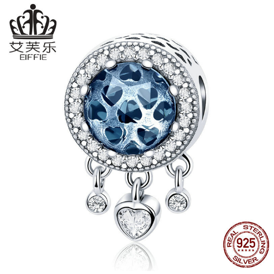 DIY Beaded Bracelet Accessories S925 Sterling Silver Blue Beads Silver Jewelry Accessories SCC724 – photo 2 – Avaiya Gems