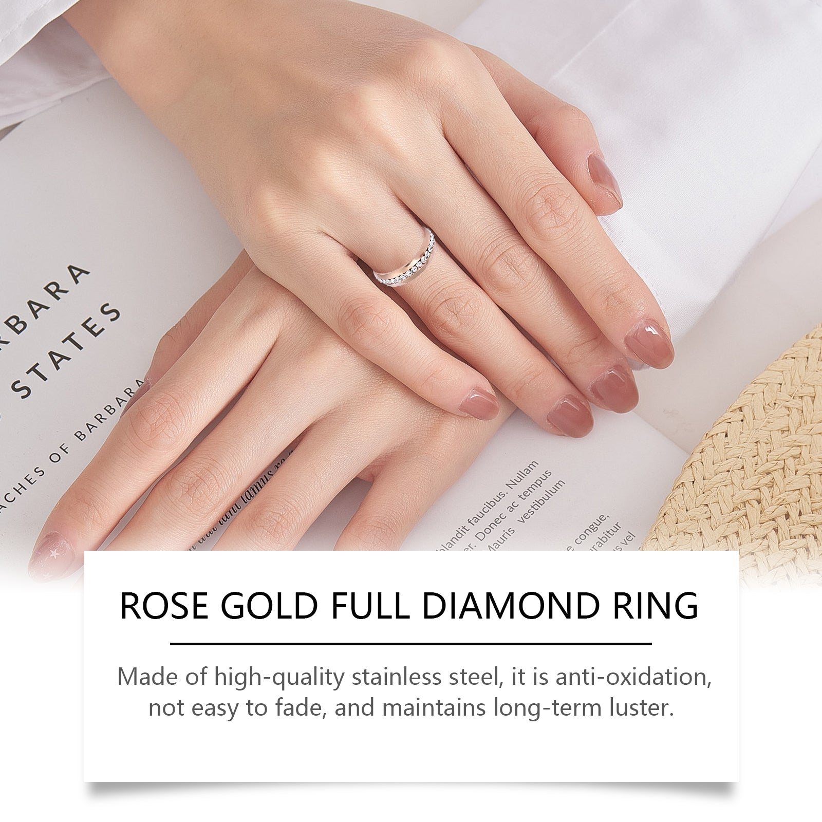 Hoexe Rose Gold Ring Ladies Light Luxury Rose Gold Jewelry Ring Delicate Everything With Niche Ring – photo 4 – Avaiya Gems