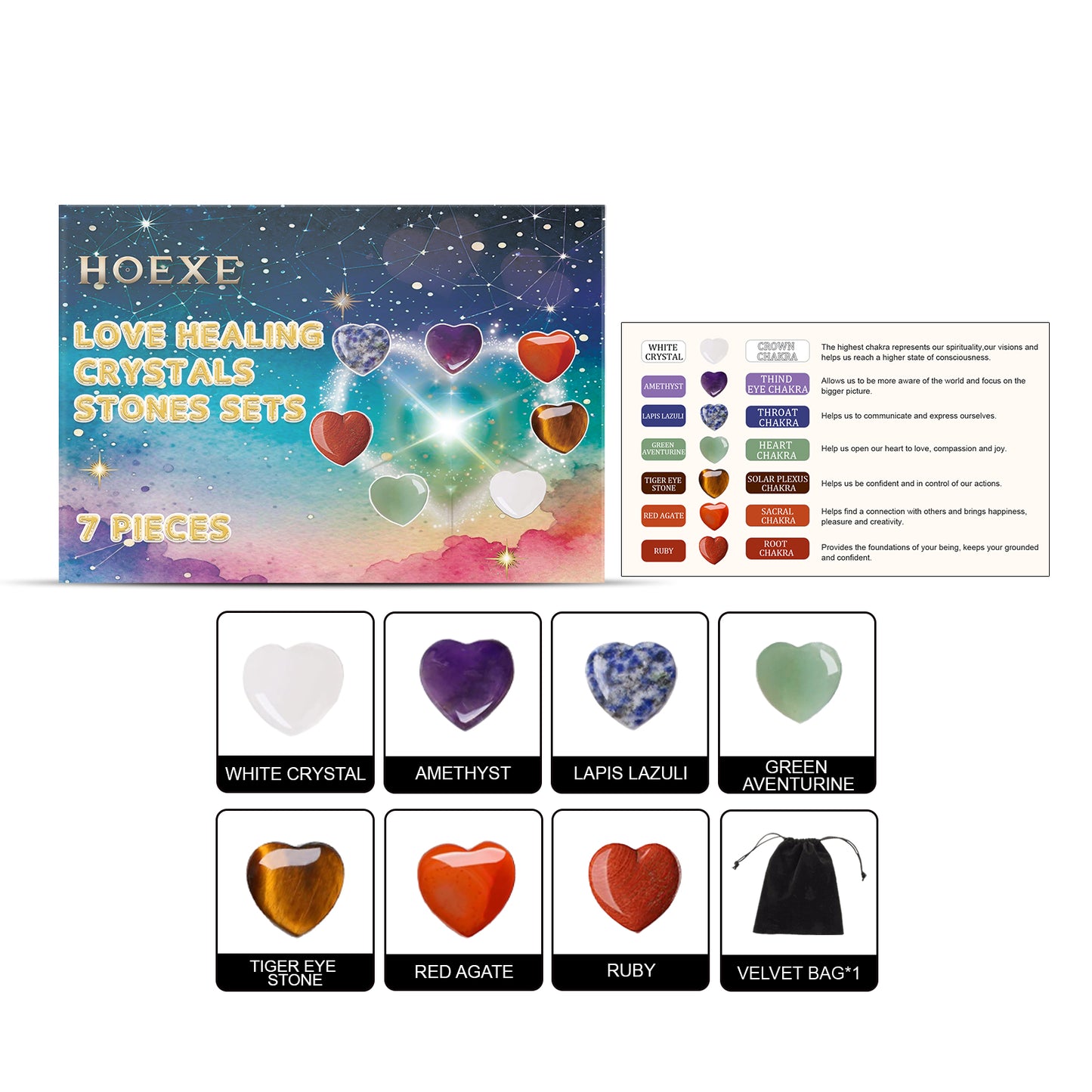 Love Crystal Healing Stone Set – Avaiya Gems