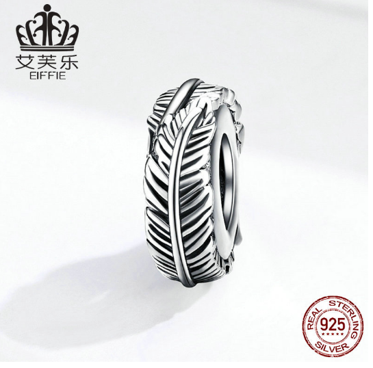 New Original Sterling Silver Feather Beads S925 Silver Loose Beads DIY Bracelet Accessories Perso... – Avaiya Gems