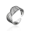 Mobius wave ring s925 silver Thai silver retro personality wild open sterling silver ring jewelry