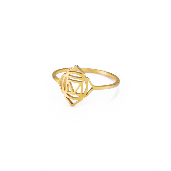 Chakra Symbol Ring – Titanium Steel Healing Jewelry