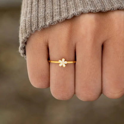 925 Sterling Silver Enamel Flower Ring – Avaiya Gems