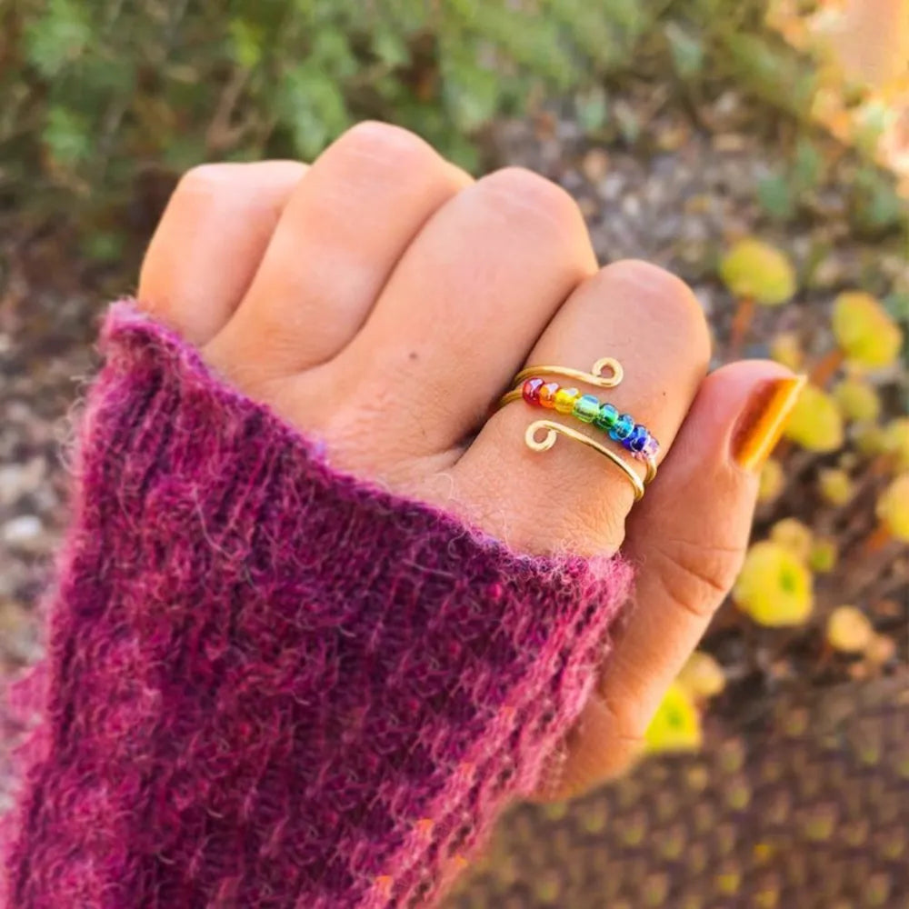 925 Sterling Silver Bead Wrap Ring – Avaiya Gems
