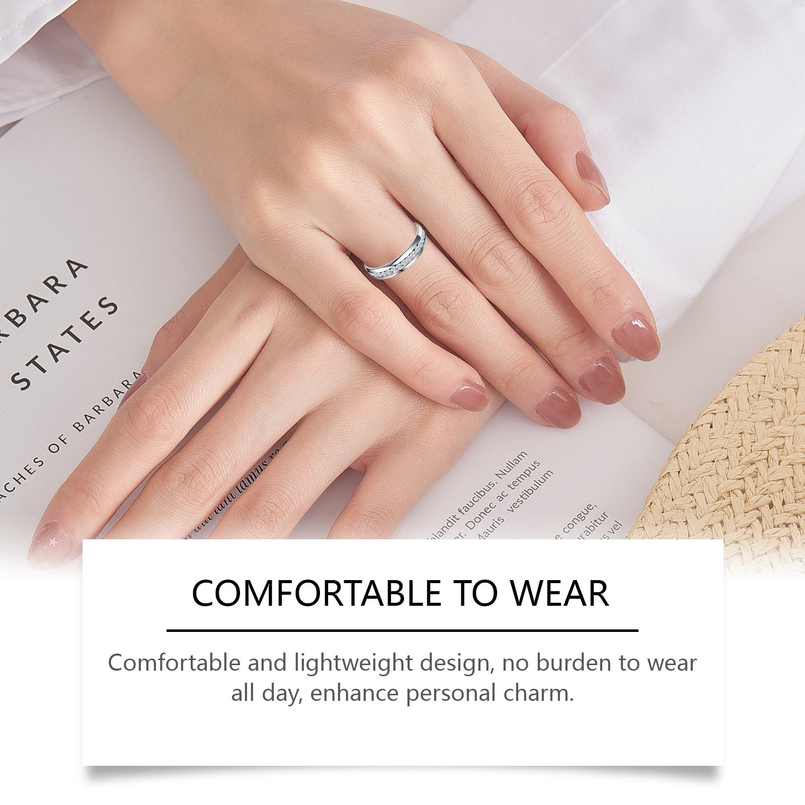 Hoexe Silver Dot Diamond Ring, Care For Daily Life Wear Comfortable Sports Ring For Men And Women – photo 3 – Avaiya Gems