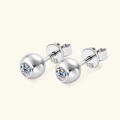 Moissanite 925 Sterling Silver Stud Earrings – photo 3 – Avaiya Gems