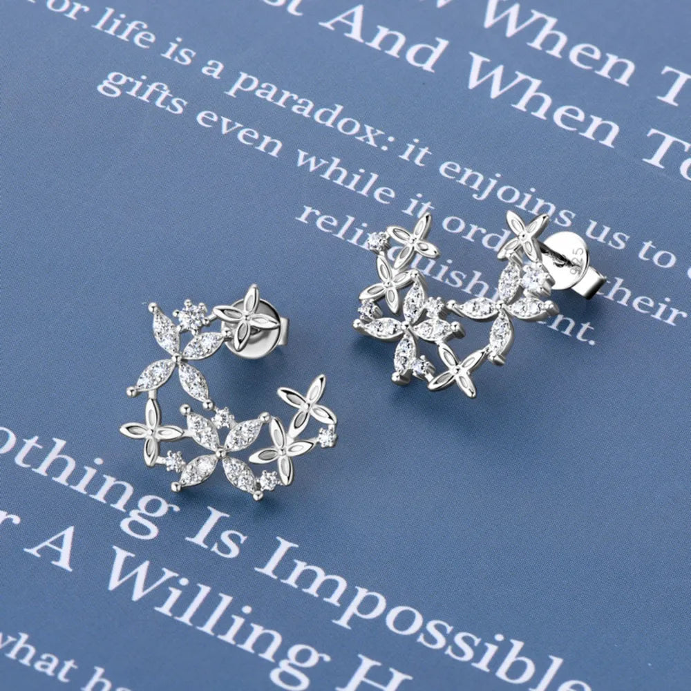925 Sterling Silver Moissanite Lucky Clover Earrings – photo 6 – Avaiya Gems
