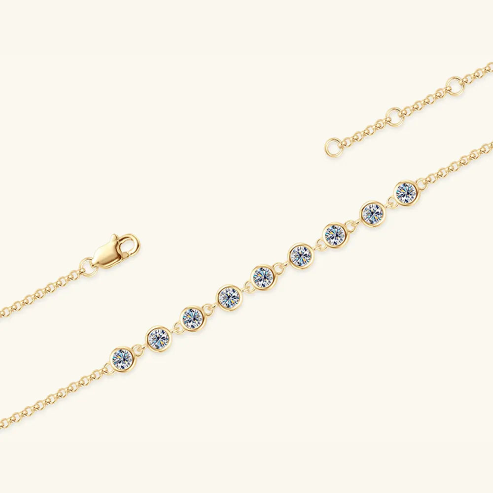 Inlaid Moissanite 925 Sterling Silver Bracelet – photo 3 – Avaiya Gems