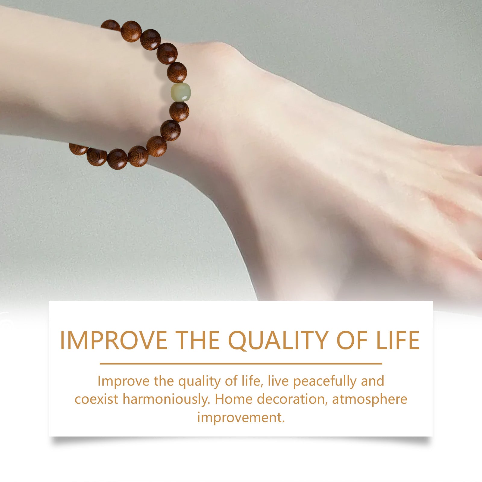 Gold Wire Sandalwood Bead String New Chinese Style Simple Minority Sense Ancient Style Style Play... – Avaiya Gems