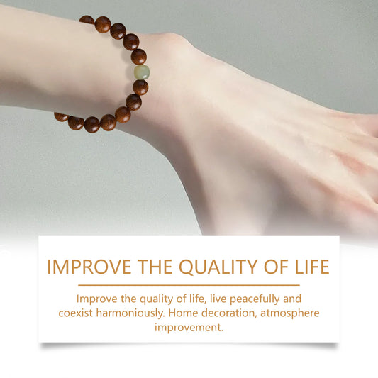 Gold Wire Sandalwood Bead String New Chinese Style Simple Minority Sense Ancient Style Style Play... – Avaiya Gems