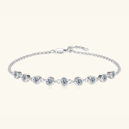 Inlaid Moissanite 925 Sterling Silver Bracelet – photo 6 – Avaiya Gems