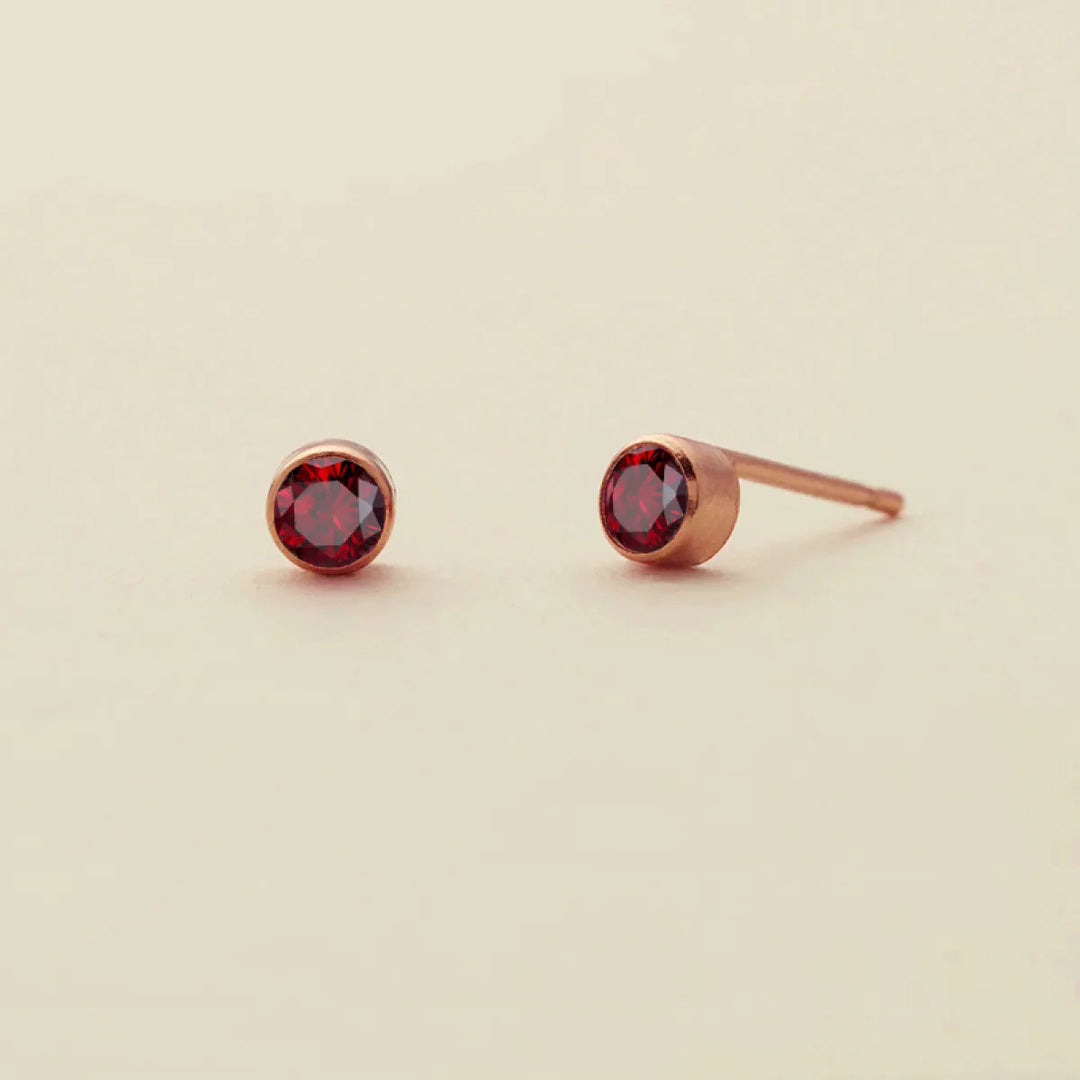 Birthstone Stud Earrings – Personalized Monthly Gemstone Jewelry