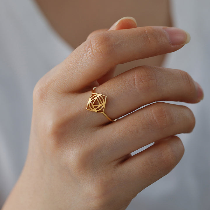 Chakra Symbol Ring – Titanium Steel Healing Jewelry