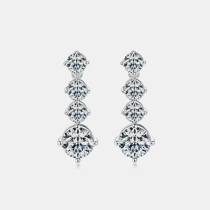 4 Carat Moissanite 925 Sterling Silver Earrings – photo 2 – Avaiya Gems