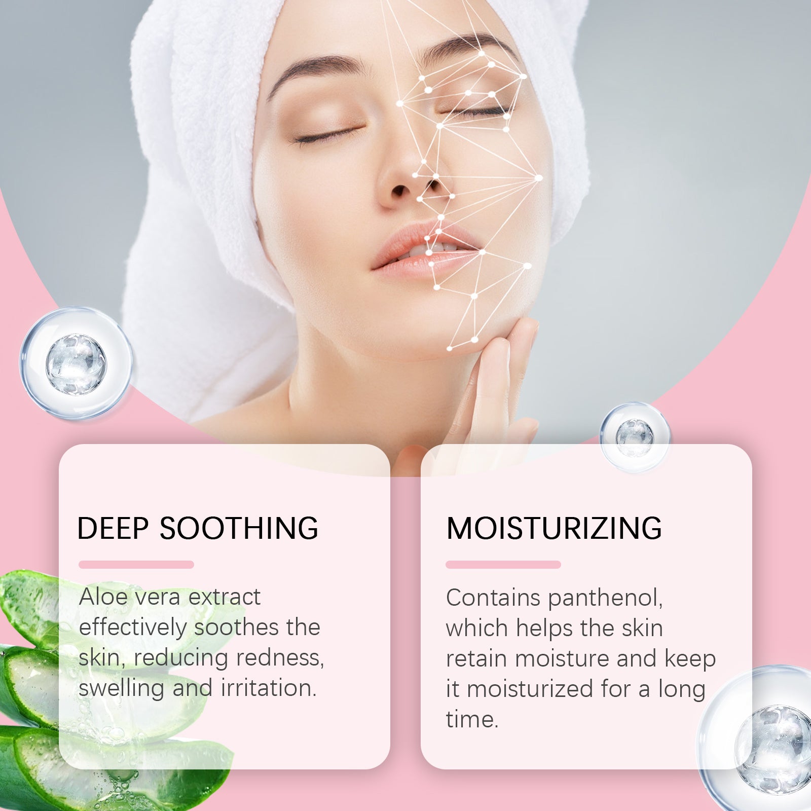 Aloe Vera Moisturizing Water, Repair Facial Skin Hydrating, Moisturizing, Clear, Elastic And Impr... – photo 3 – Avaiya Gems