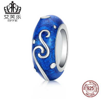 New Fashionable Bead Blue Bright Starry Beaded Sterling Silver DIY Bracelet Accessories s925 Silv... – Avaiya Gems