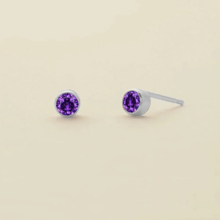 Birthstone Stud Earrings – Personalized Monthly Gemstone Jewelry