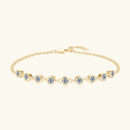 Inlaid Moissanite 925 Sterling Silver Bracelet – photo 2 – Avaiya Gems