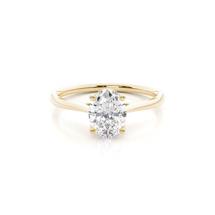 4 Prong Setting Plain Engagement Ring